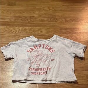 Kids White and Pink Graphic T-Shirt